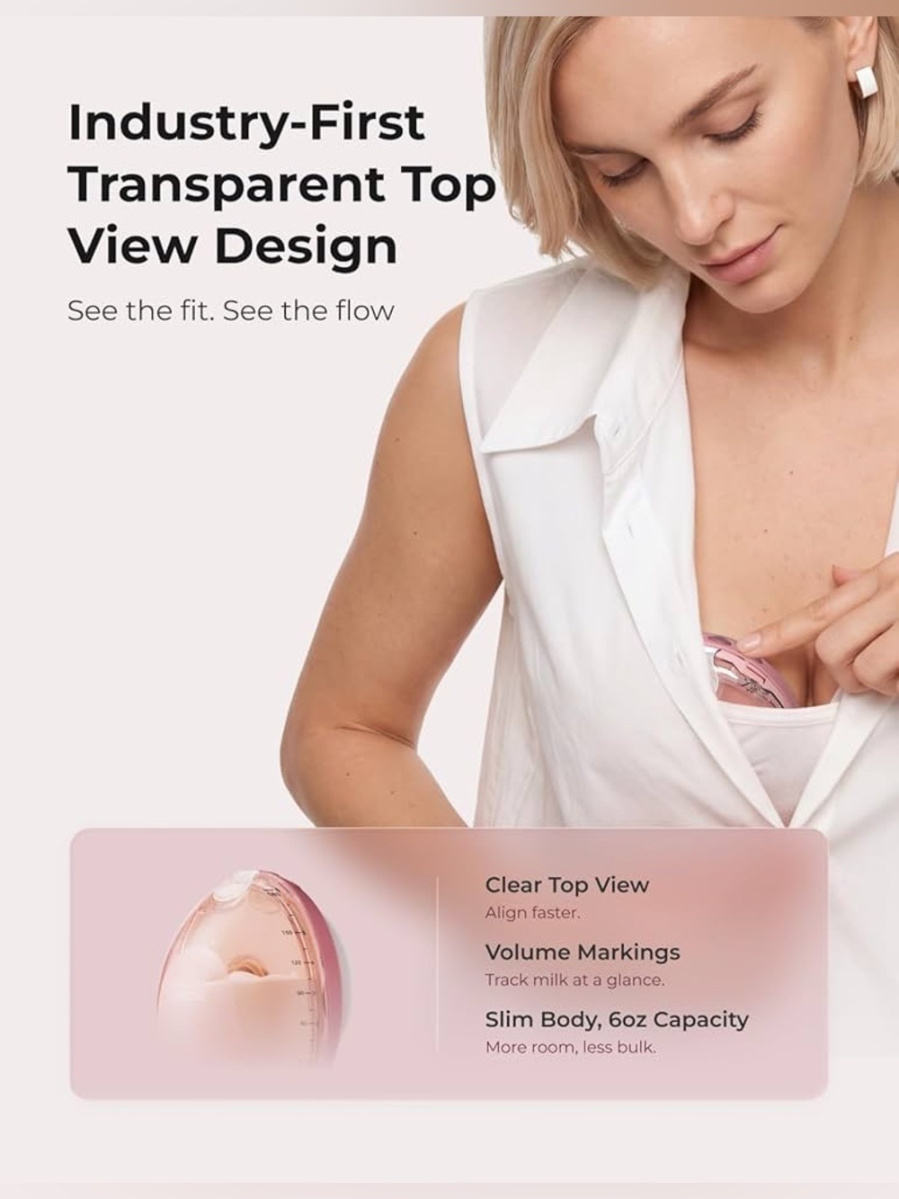 Momcozy Air 1 Wearable Breast Pump w/ Wireless Charging Case New Open Box - Picture 4 of 16